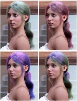 dForce Strand-Based Messy Low Ponytail Hair Color Expansion