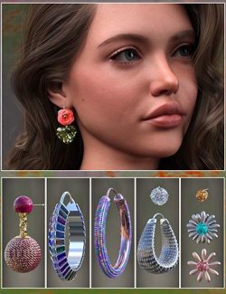 Sparkly Earrings for Genesis 9