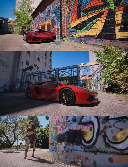 Click here to see preview images for "Low Cam HDRIs Industrial Graffiti 2" Low Cam HDRIs Industrial Graffiti 2