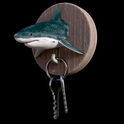 Click here to see preview images for "Wall-Mounted Shark Head Key Holder" Wall-Mounted Shark Head Key Holder