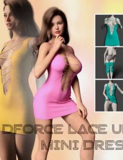 Dforce Lace Up Mini Dress