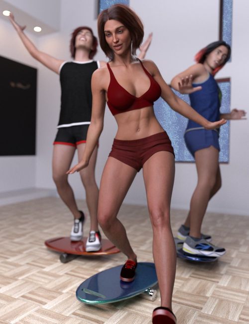 Click here to see preview images for "Balance Board Prop and Poses for Genesis 9, 8 and 8.1" Balance Board Prop and Poses for Genesis 9, 8 and 8.1
