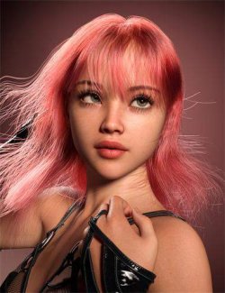 dForce FE Strand-Based Long Straight Hair for Genesis 9