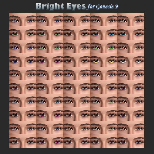 Click here to see preview images for "Bright Eyes for Genesis 9" Bright Eyes for Genesis 9