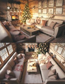 Rustic Christmas Cabin