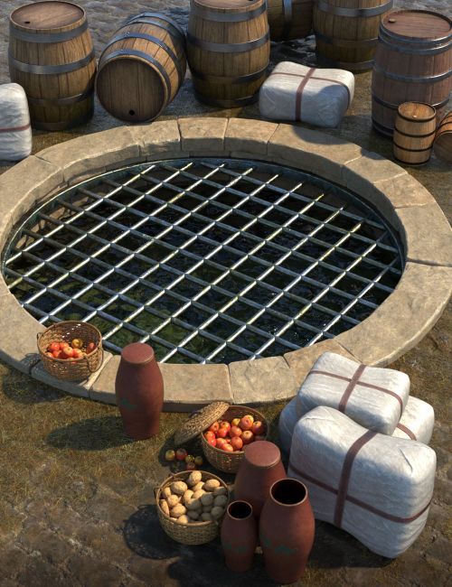 Click here to see preview images for "Muelsfell Medieval Barrels and Goods" Muelsfell Medieval Barrels and Goods