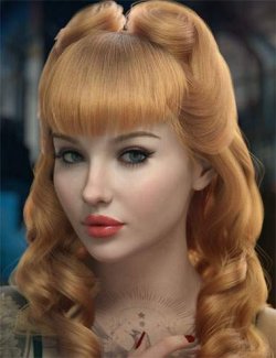 dForce Nicolette Hair for Genesis 9