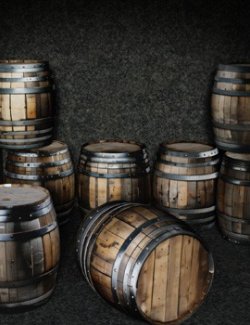Wooden Barrels 1