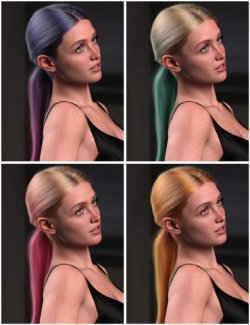 dForce Strand-Based Middle Parting Low Ponytail Hair Color Expansion