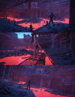 20 HDRIs Trashed Future Night