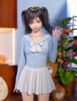 dForce SU School Style Set for Genesis 9, 8.1, and 8 Female