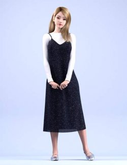 dForce HnC25 Loose Sleeveless Dress Outfits for Genesis 9