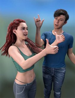 Dialogue Gestures Emblematic and Metaphoric Animations for Genesis 9