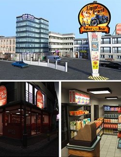 Suburban Block for Daz Studio
