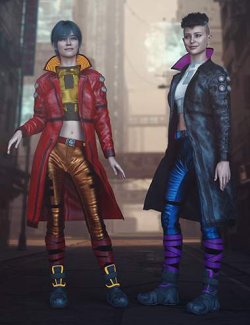 dForce Cyberpunk Style Outfit for Genesis 9 Texture Add-On