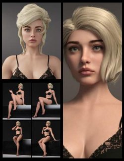 EG YOBN Hair,YTDG Hair and EG Lovely Poses 18 for Genesis 9 Bundle