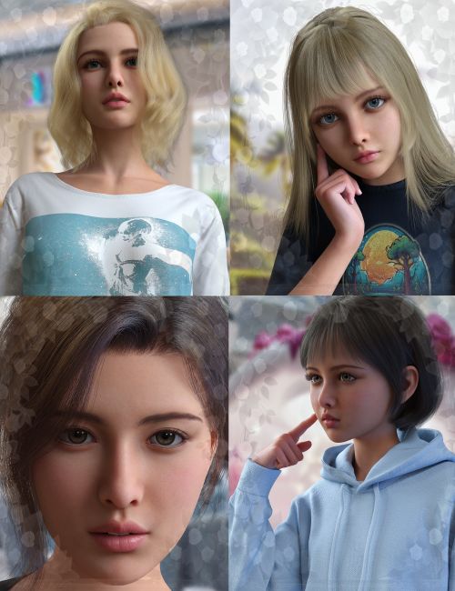 Click here to see preview images for "Vo Yuno and Young, and Vo Mio, and Young HD for Genesis 9 Character Bundle" Vo Yuno and Young, and Vo Mio, and Young HD for Genesis 9 Character Bundle