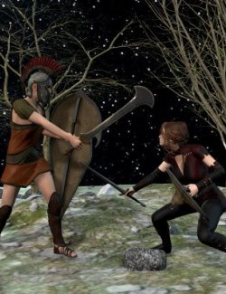 3-Match Set Sword and Shield Fight Animations for Genesis 8