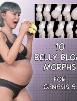 10 Belly Bloat Morphs for Genesis 9