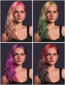 dForce Strand-Based Side Swept Glam Style Hair Color Expansion