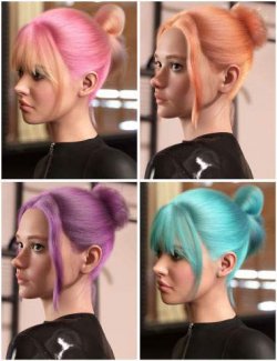 dForce Strand-Based Build Your Updo Mega Hair Pack for Genesis 9
