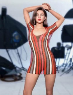 RQL-dForce Fun & Flirty Fishnet Mini Dress G8F & G8.