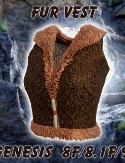 Fur Vest for Genesis 8 8.1 Female 9