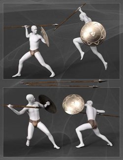MD Greek Warriors Props and Poses for Genesis 8, 8.1 Males and 9