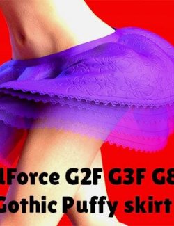 dForce G2F G3F G8F Gothic Puffy Skirt