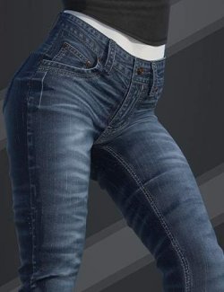 dForce SU Fashion Long Jeans for Genesis 9, 8.1, and 8 Female