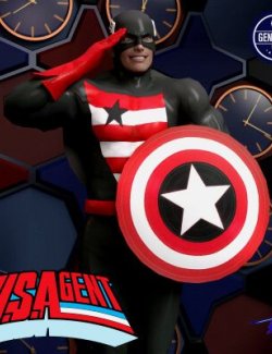 Lyko3D US Agent Marvel Ultimate Comic Outfit for G8M