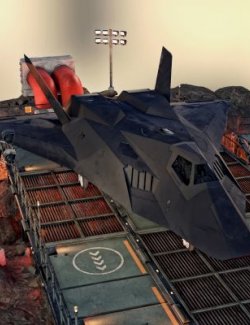 F117 Stealth Fighter Plane CoD for Daz3D