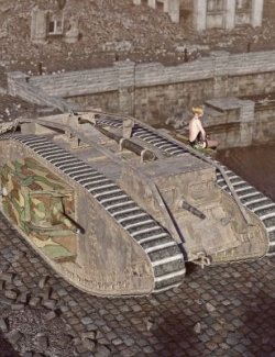 WW1 Heavy Tank Mk5 WT for Daz3D