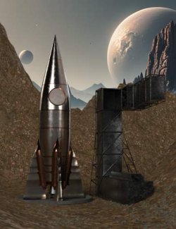 Retro Mars Base - Rocket