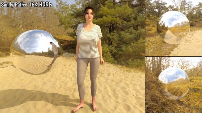 Click here to see preview images for "Sandy Paths: 16K HDRIs" Sandy Paths: 16K HDRIs
