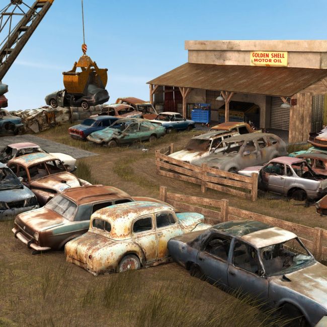 Click here to see preview images for "Car Scrapyard for Daz Studio" Car Scrapyard for Daz Studio