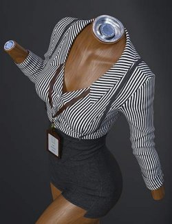 dForce SU Overalls for Genesis 9, 8.1, and 8 Female