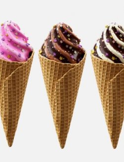 Ice Cream Cones 3v Props