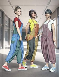 dForce Urban Overalls Outfit for Genesis 9 Texture Add-On