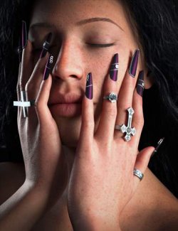 Gothic Touch – Acrylic Nails & Ring Collection