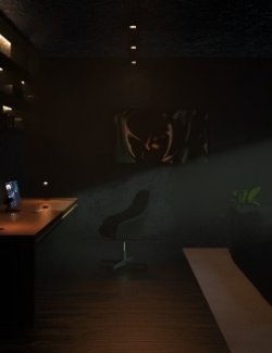 The Personal Office- Modern Study & Workspace (Iray)