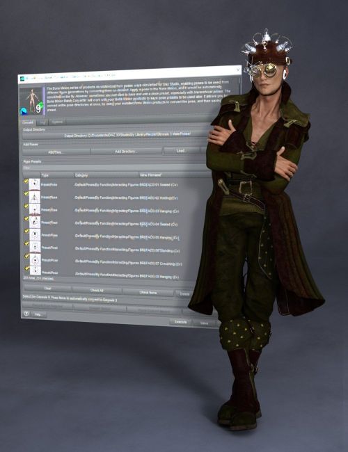 Click here to see preview images for "Bone Minion Batch Converter for Genesis 9 Poses" Bone Minion Batch Converter for Genesis 9 Poses