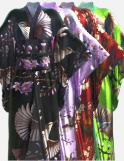 Kachouga dForce Kimono Outfit Texture Add-ons