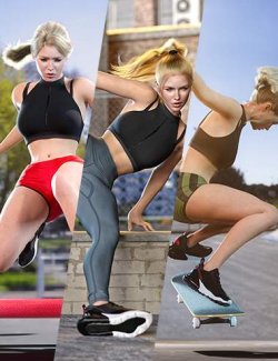 Z Active Series Jumping Pose Mega Set for Genesis 9 and 8 Female