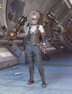 dForce Steampunk Engineer Outfit for Genesis 9