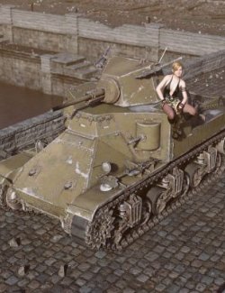 Medium Tank M2 WT for Daz3D