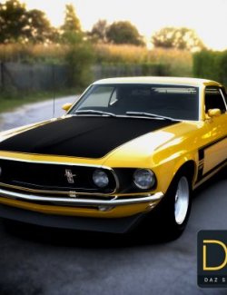 Ford Mustang Boss 1969 for DAZ Studio