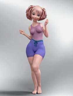 3DKing Luna Cartoon Character for Genesis 8 Female