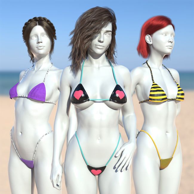 Click here to see preview images for "DTT Basic Multi-Material Bikini Set for G8F and G9" DTT Basic Multi-Material Bikini Set for G8F and G9