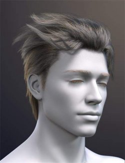 dForce Strand-Based FE Dragon Beard Back Hair for Genesis 9